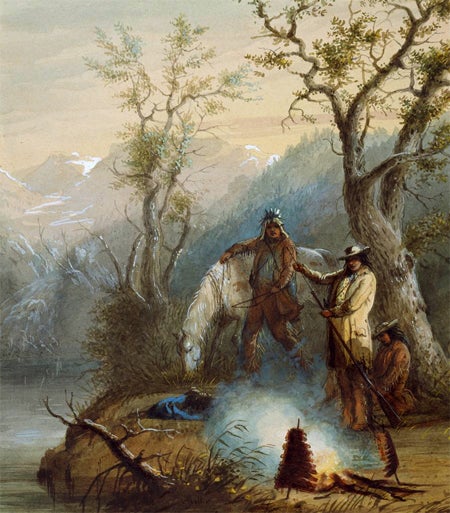 Alfred Jacob Miller | Roasting The Hump Rib, 1858-1860 | The Walters Art Museum