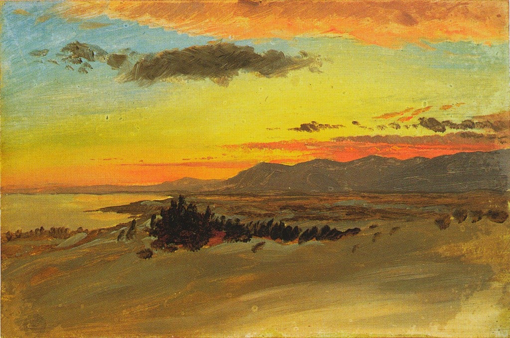 Frederic Edwin Church. Hudson River Valley in Winter Looking Southwest from Olana. c. 1870-1880.