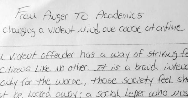 From Anger to Academics: Changing a Violent Mind One Course at a Time