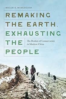 Book cover showing a muted, icy landscape where workers in heavy clothing labor along a barren hillside. The title appears in large pale green and blue letters above the scene.