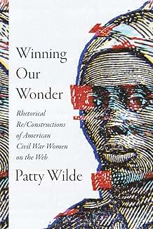 Book cover featuring a stylized, crosshatched portrait of a woman overlaid with red and blue graphic blocks. The background is white with the title set in serif text.